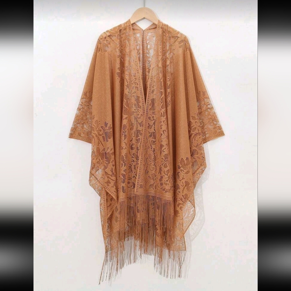 Tan Lace Kimono NWOT - Picture 1 of 1